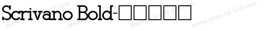 Scrivano Bold字体转换